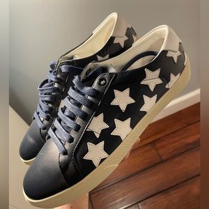 SAINT LAURENT COURT STAR SNEAKERS NAVY